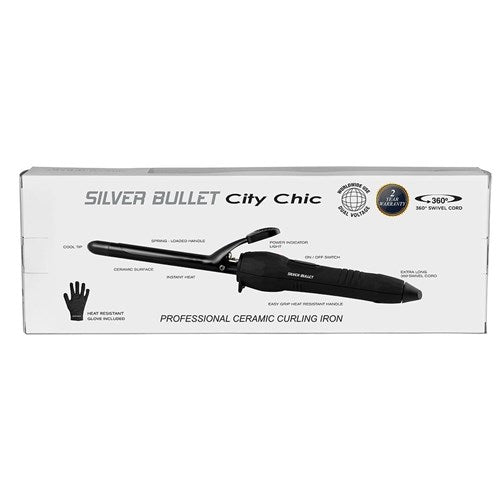 Silver Bullet City Chic Black Curling Iron - 13mm