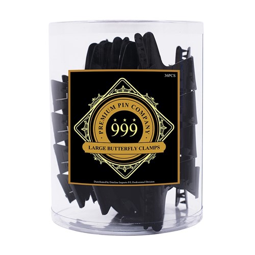 999 Large Butterfly Clamps 36pc Tub - Black