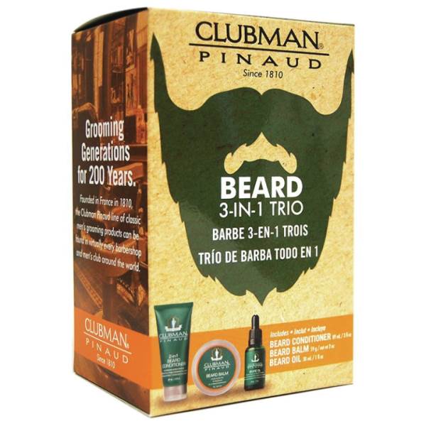 Clubman Beard 3 Piece Kit