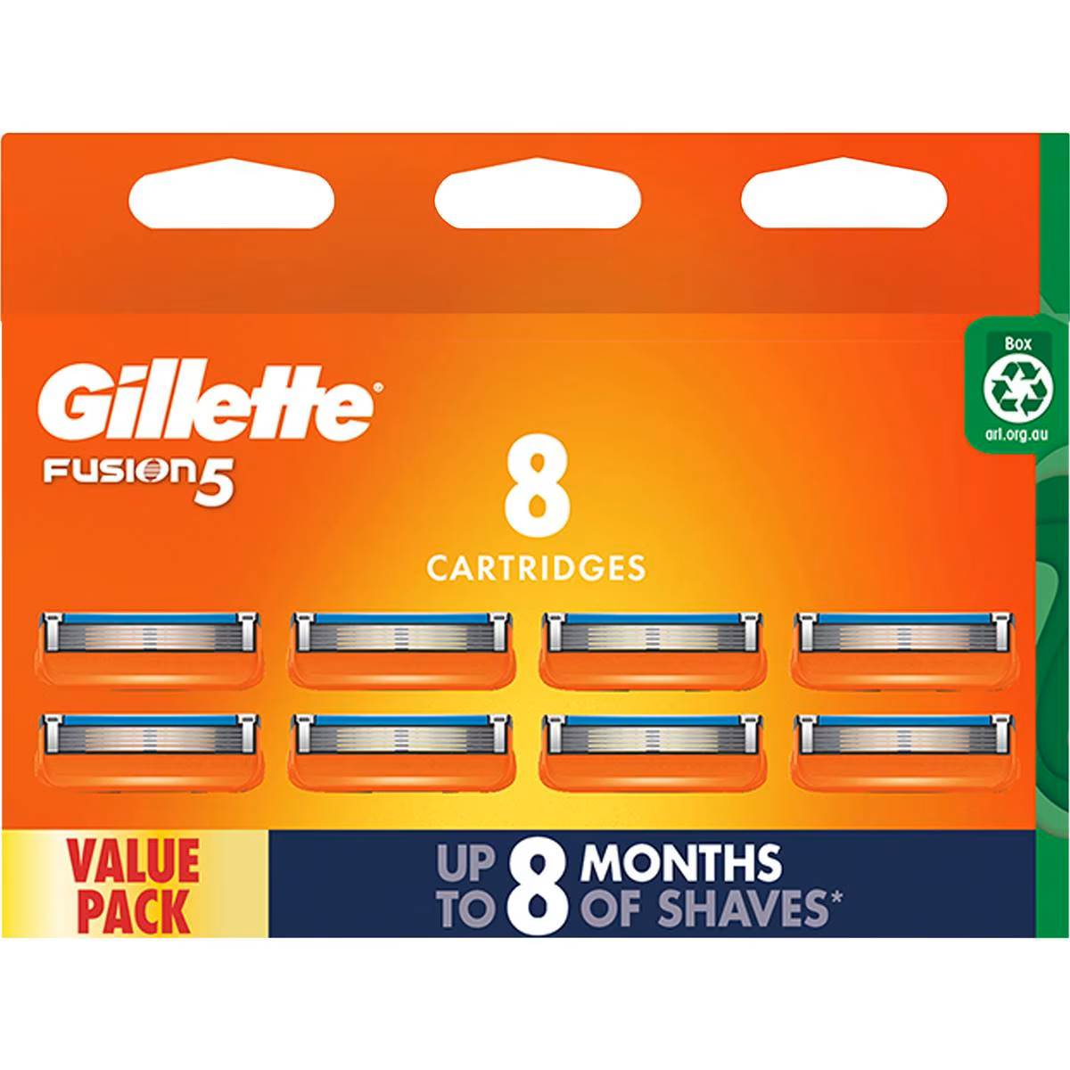 Gillette Fusion 5 Manual Mens Razor Blades 8 Pack