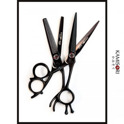 Kamisori Black Diamond III Professional Haircutting Shears Set