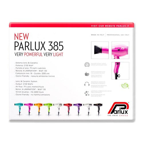 Parlux 385 Powerlight Ceramic And Ionic Dryer 2150w - Silver