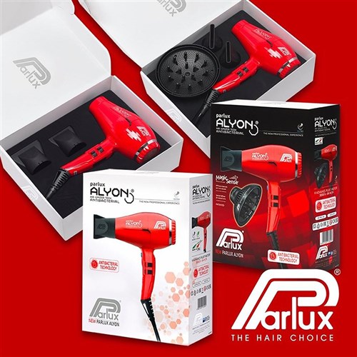 Parlux Alyon Air Ionizer Tech Hair Dryer And Diffuser 2250w - Red