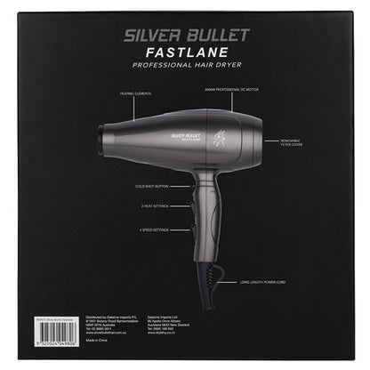 Silver Bullet Fastlane Hair Dryer - Charcoal