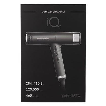 Gama Professional Iq 2 Perfetto Hair Dryer - Black