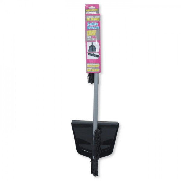 Salon Broom Height Adjustable With Pan