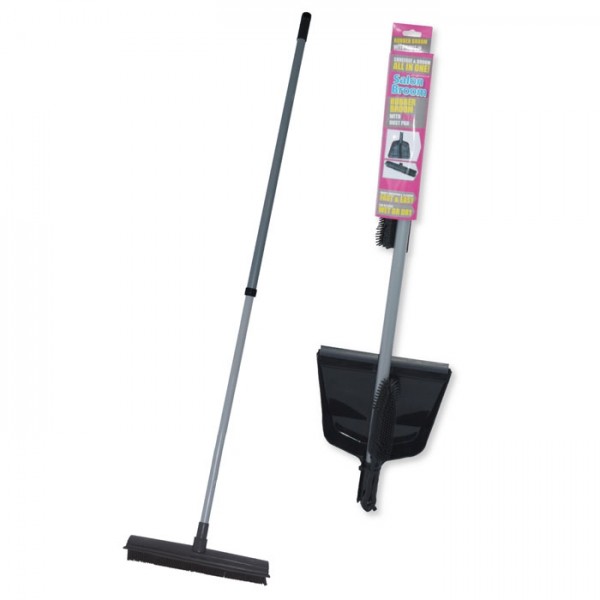 Salon Broom Height Adjustable With Pan